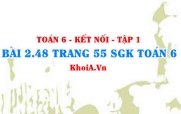 Bài 2.48 trang 55 SGK Toán 6 tập 1 Kết nối tri thức